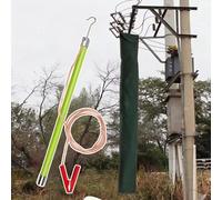 Tige de décharge d'électricien, outil basse tension 5 m en toute sécurité, avec fil cuivre, bâton isolé léger(Green,10kV-1m(39.4in))