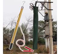 Tige de décharge d'électricien, outil basse tension 5 m en toute sécurité, avec fil cuivre, bâton isolé léger(Yellow,10kV-1m(39.4in))