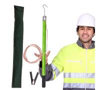 Tige de décharge électrique haute tension de sécurité, équipement de mise à la terre portable en résine époxy avec fil de cuivre, 10 kV, 35 kV, 110 kV, 220 kV(Green,110 kV - 2m/79in/6.6ft)
