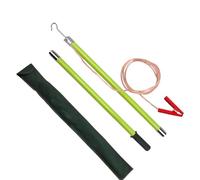 Tige de décharge isolée for électricien - Fil cuivre 3 m (9,8 pi), outil sécurité basse tension (90 cm, 150, 180, m) for 220 kV(Green,10kV-1m(39.4in))