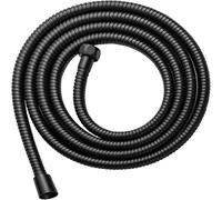 Tige de douche universelle chromée, Flexible de douche multicolore 1,5-3m en acier inoxydable flexible(Black,300cm)