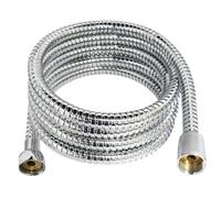 Tige de douche universelle chromée, Tuyau de douche flexible en acier inoxydable argenté 1,5-3M(2M)