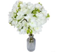 Tige de fleur de jasmin en plastique pour extérieur pour décoration de mariage, intérieur, balcon et accessoires de portrait professionnels (blanc)