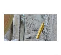 Tige de foret à burin, têtes pointues et plates en acier 40CR pour rainurer et casser sur béton ou brique, longueur 250 mm, pointe 15 mm, plat 24 mm (burin pointu)