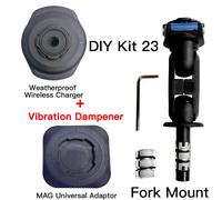 Tige de fourche de vélo personnalisée, support de téléphone pour moto, support de guidon, amortisseurs de frein, adaptateur v2, support de voiture Brake Clutch Mount