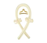 Tige de friser sans chaleur, bandeau, bigoudi doux avec Bonnet couchage, rouleaux, boucles en Satin, outils coiffure(Yellow with Clip)