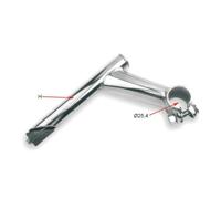 Tige De Guidon V Bike Vtt / Ville 45º L.100mm Chromée Multicolore