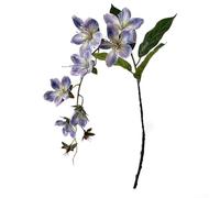Tige de jasmin pleureur artificielle réaliste en soie pour intérieur ou extérieur, jardin, aménagement paysager, photographie, mariage, plante décorative de 81,3 cm de long (bleu)