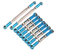 Tige de Liaison de Direction de Voiture RC, Liaison de Tige de tendeur de Voiture RC réglable, métal Haute résistance pour Camion RC Voiture RC(Blue)