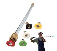 Tige de machine à laver à pression réglable - Pulvérisateur de tuyau d'extension haute performance, 5 pièces de disque de buse pour lave-auto | Tuyau d'arrosage extérieur nettoyage en plein air