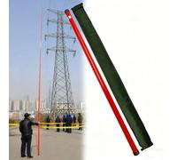 Tige de mesure télescopique isolée, outil la hauteur des arbres, for pylône télécommunication et haute tension(Red,800cm(26.2ft))