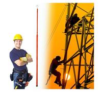 tige de mesure télescopique isolée Perche Télescopique De Mesure, Tension Perche De Mesure De Hauteur En Résine Époxy Pour Les Travaux Forestiers(Orange,Max 49.2 ft/1500cm)