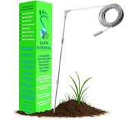 Tige de mise à la terre pliable, 50 cm de long lorsqu'elle est entièrement assemblée avec un câble de 12,2 m pour tous les produits connectés à la terre tels que les draps et tapis, les bracelets et