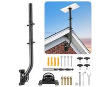 Tige de montage universelle (diamètre 38 mm x longueur 117 cm) - Support de montage pour antenne Starlink et station météo - Fixation pivotante et verrouillable réglable pour mur, avant-toit, toit
