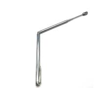 Tige de radiesthésie en cuivre, outil de détection de métaux en cuivre pur à 99,9 %, sonde réglable en acier inoxydable pour l'eau, le trésor et la recherche minérale (argent)