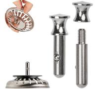 Tige de remplacement de la crépine, 1 pack, tige de 30 mm de long avec bille, dépasse de 25 mm de profondeur dans l'écoulement, tige de Ø 8 mm, vis de la tige en laiton