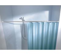 Tige De Rideau De Douche Chromée 75-125 Cm. Aluminium