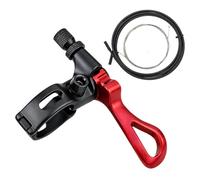 Tige de selle à distance avec réglage de câble moleté | Télécommande à commande par les doigts, construction en aluminium anodisé 6061, interface de montage sur guidon définie
