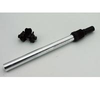 Tige de selle à suspension Promax pour vélos avec taquet en aluminium argenté Ø25,4-28mm