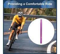 Tige De Selle De Vélo 27,2X400Mm Tube De Selle De Selle De Vélo En Alliage D'Aluminium Violet Léger