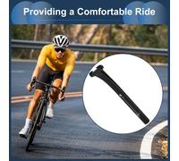 Tige de selle de vélo 30.8x330mm Tige de selle de vélo en fibre de carbone noir mat Angle de selle réglable 12 mm de décalage