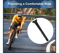 Tige de selle de vélo 30.8x330mm Tige de selle de vélo en fibre de carbone noir mat Angle réglable Siège 12mm Décalage