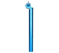 Tige de selle de vélo de montagne et de route avec tube de montage anti-choc, angle réglable, alliage d'aluminium anodisé léger et résistant, compatible avec diverses pinces (bleu 27,2 x 350 mm)