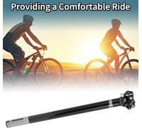 Tige De Selle De Vélo Durable Tige De Selle De Vélo Tube De Selle Noir Brillant Gris 1 Pc 27.2X400Mm Fibre De Carbone