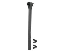 Tige de selle de vélo en fibre de carbone légère absorbant les chocs Accessoires de siège de vélo Noir Gris Argent Finition mate (27,2 x 400 mm)