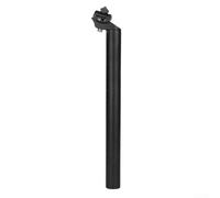 Tige de selle de vélo réglable avec support antichoc et verrouillage à vis, alliage d'aluminium forgé et finition résistante à l'usure pour une meilleure performance de vélo (noir 25,4 x 350 mm)