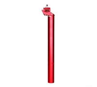 Tige de selle de vélo réglable avec support antichoc et verrouillage à vis, alliage d'aluminium forgé et finition résistante à l'usure pour une meilleure performance de vélo (rouge, 25,4 x 350 mm)