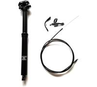 Tige de Selle Télescopique 30,9/31,6mm avec Suspension - Tige de Selle VTT Réglable en Hauteur Hydraulique avec Passage de Câble InterneBlack,30.9 * 395mm