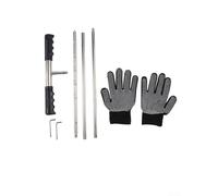 Tige de sonde de sol en acier inoxydable, réglable 43,2/81,2 cm pour emplacement de fosse septique, pénétration du sol et échantillonnage du sol - Poignée en T, résistante à la rouille