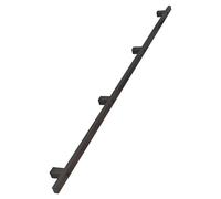 Tige De Support De Rampes D'escalier Antidérapantes, Barre Carrée -Main Courante,30-600CM Courante Pour Escalier,Points Courants En Fer Forgé En Métal Pour Escaliers(Noir,400cm(2 * 135cm+130cm))