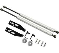 tige de support hydraulique Amortisseur de Support levage à pour gaz, capot pour avant automatique, modification l'amortisseur choc pour Fiat 500 2007 2008 2009-2024(Carbon Fiber Silver)