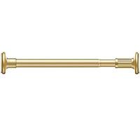 Tige de Tension en Acier Inoxydable Doré, Tringle à Rideau sans Perçage Tige Télescopique Multifonction pour Placard, Fenêtre, Porte, Décoration de Pièce,Or,70-120cm(28-47inch)