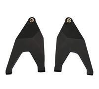 Tige de Traction de Bras de Suspension Inférieur Avant en Alliage d'Aluminium Usiné CNC Accessoires de Mise à Niveau Durables pour TRAXXAS UDR RC Short Course Truck Noir Argent (Noire)