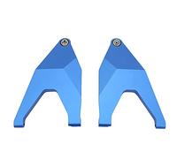 Tige de Traction de Bras de Suspension Inférieur Avant en Alliage d'Aluminium Usiné CNC Accessoires de Mise à Niveau Durables pour TRAXXAS UDR RC Short Course Truck Noir Argent (Bleue)