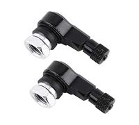 Tige de Valve de Pneu de 90 degrés, 2pcs 11.3mm Universal Motorcycle Alloy Aluminium Wheel Tire Valve Stems 90 Degree(Noir)