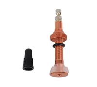 Tige de valve Presta pour vélo, extension de valve sous vide, adaptateur de valve, durable, léger, universel, pour VTT, vélo de route, alliage d'aluminium, silicone, 40 mm, 6 g (Orange)