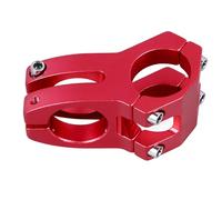 Tige de vélo en alliage d'aluminium, tige de guidon courte pour la plupart des vélos de route BMX Fixie Gear cyclisme 31.8mm (Rouge)