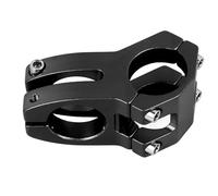 Tige de vélo en alliage d'aluminium, tige de guidon courte pour la plupart des vélos de route BMX Fixie Gear cyclisme 31.8mm (Noire)