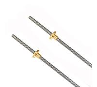 Tige de vis, filetage de vis mère T8, pas de 2 mm, longueur de 2 mm, longueur de la vis mère et de l'écrou 80~600 mm avec écrou en laiton, tige trapézoïdale d'imprimante 3D, tige de vis T8(365mm)