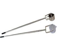 Tige d'échantillonnage d'eau télescopique réglable - Louche en acier inoxydable et louche en plastique de 1000ml for un échantillonnage efficace de l'eau(Stainless Steel,1.11-3meters)