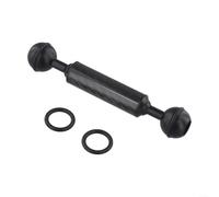 Tige d'extension de flottabilité à double boule de plongée avec fibre de carbone et alliage d'aluminium, tête sphérique standard de 2,5 cm pour photographie sous-marine et lumière de remplissage de