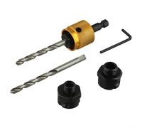 Tige d'extension de foret à tige ronde hexagonale à changement rapide pour scies-cloches, adaptateur en acier rapide compatible avec les lames de scie bimétalliques de 16 à 30 mm et 32 à 152 mm, pour