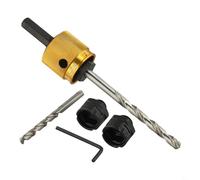 Tige d'extension de foret hexagonale à tige ronde à changement rapide pour scies-cloches, adaptateur en acier rapide compatible avec les lames de scie bimétalliques de 16 à 30 mm et 32 à 152 mm, pour