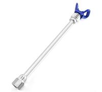 Tige d'extension de pulvérisateur de peinture sans air avec support de buse, construction en acier inoxydable avec joints en aluminium, connexion filetée antidérapante et sécurisée (25 cm)