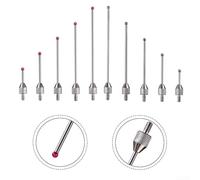 Tige d'extension de sonde de micromètre en acier avec point de contact fileté M1 4 pour indicateur de test à cadran et applications de mesure (M2,5 x D2 x L50)