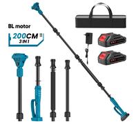 Tige d'extension de Type enfichable de 2M pour cisaille électrique et tronçonneuse 180 ° Ajustez la tige télescopique à branche haute pour la batterie Makita 18V Avec 2 × Batterie